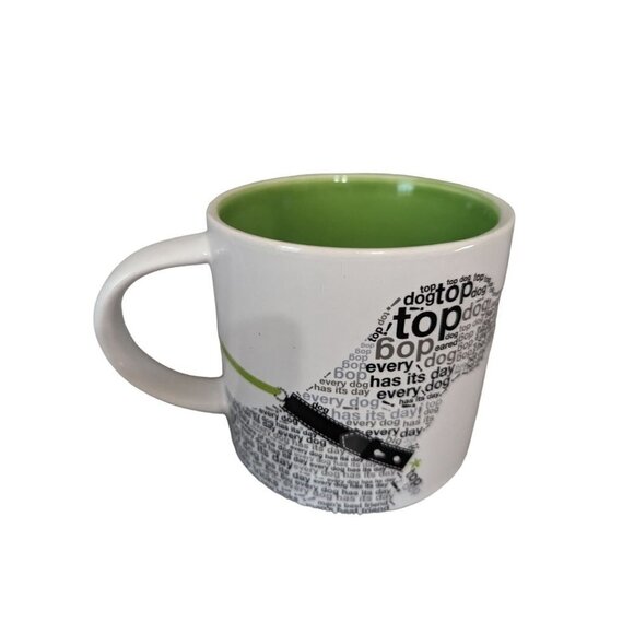 Enesco Wild About Words Retriever dog  Mug 14 OZ Dominique Vari  white green - Picture 4 of 9